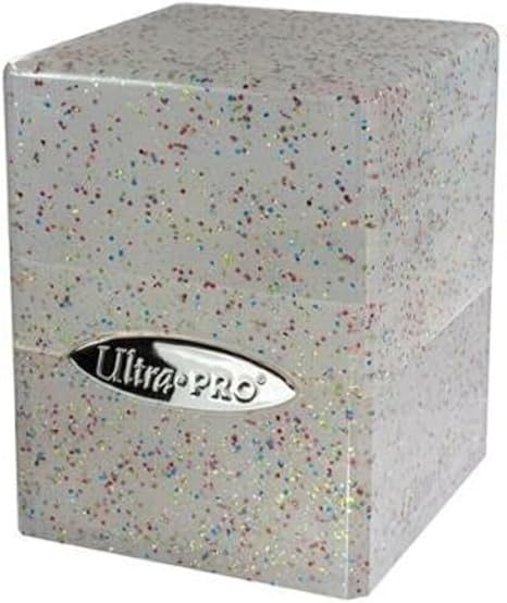 Deck Box Satin Cube Glitter Clear