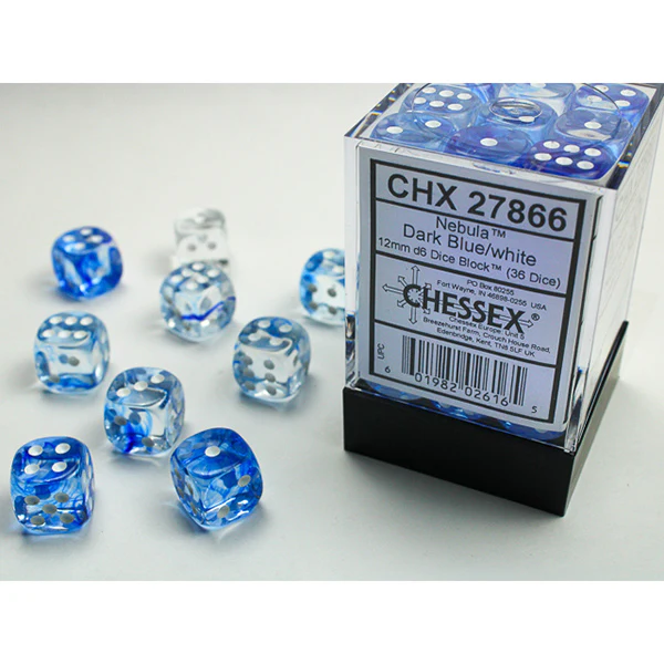 12mm 36d6 Nebula: Dark Blue/White