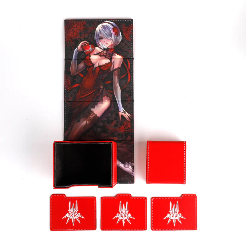 2B MINE Faux Leather Dicewinder Deck Box - 2bonbon Red - Image 2