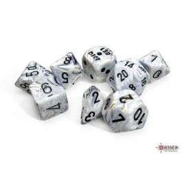 Marble Calcite/Black 7pc Set