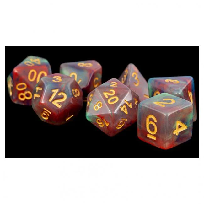 MDG Pear Swirl Red/Gold 7 16mm Set
