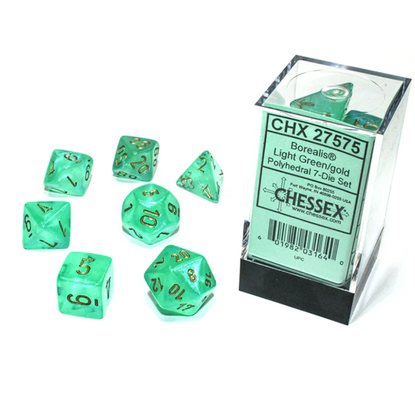 7-Die Set Borealis Luminary: Light Green/Gold