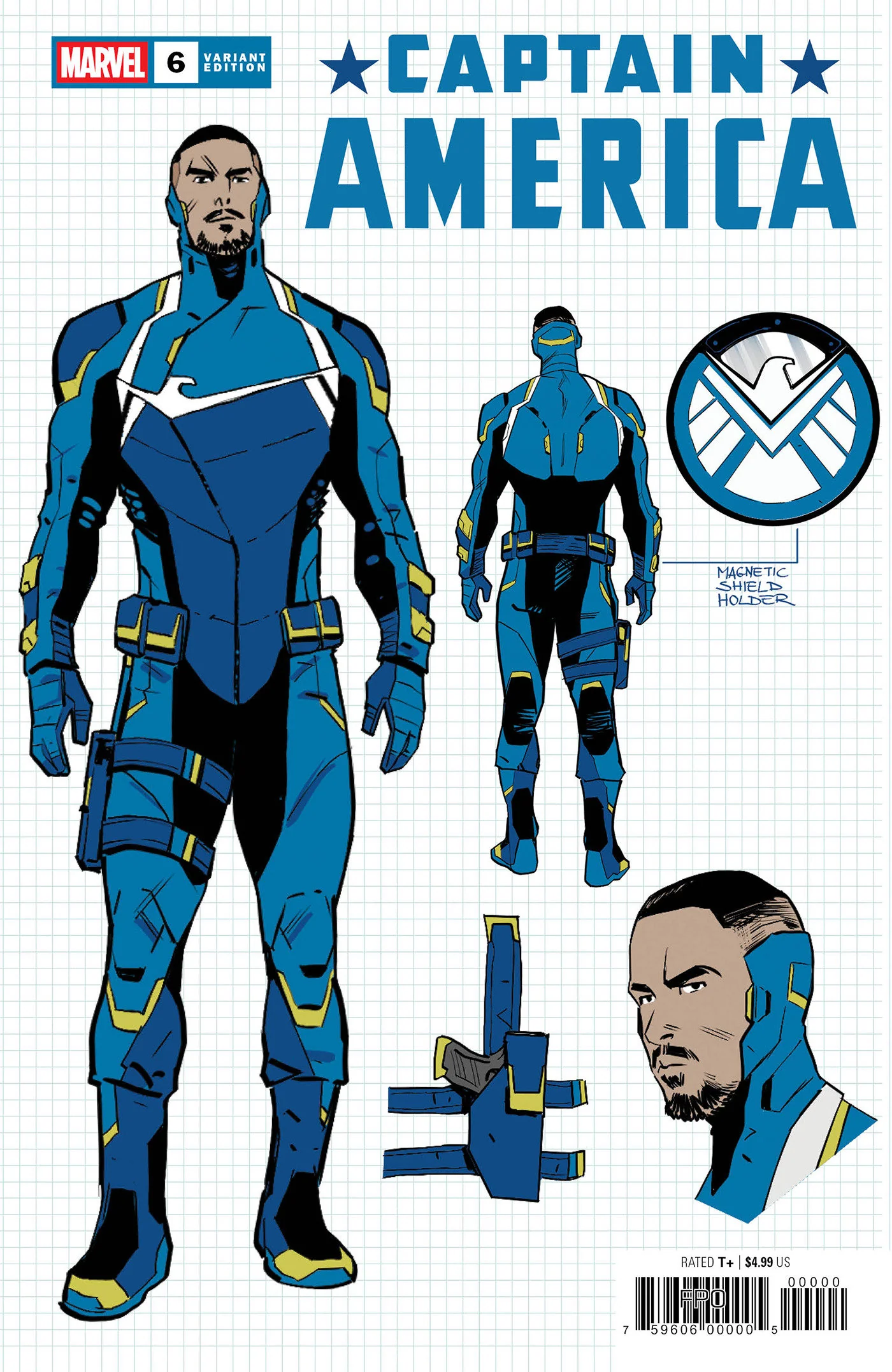 Captain America #6 Valerio Schiti Design Variant