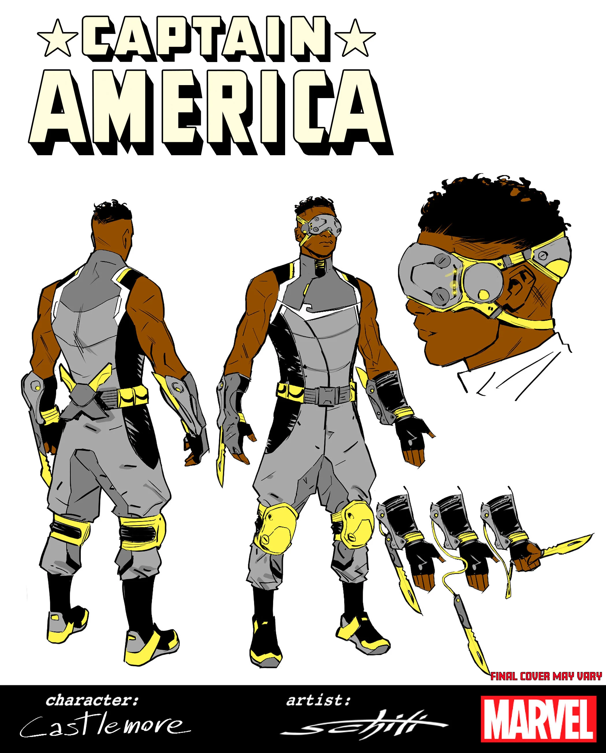 Captain America #7 Valerio Schiti Design Variant