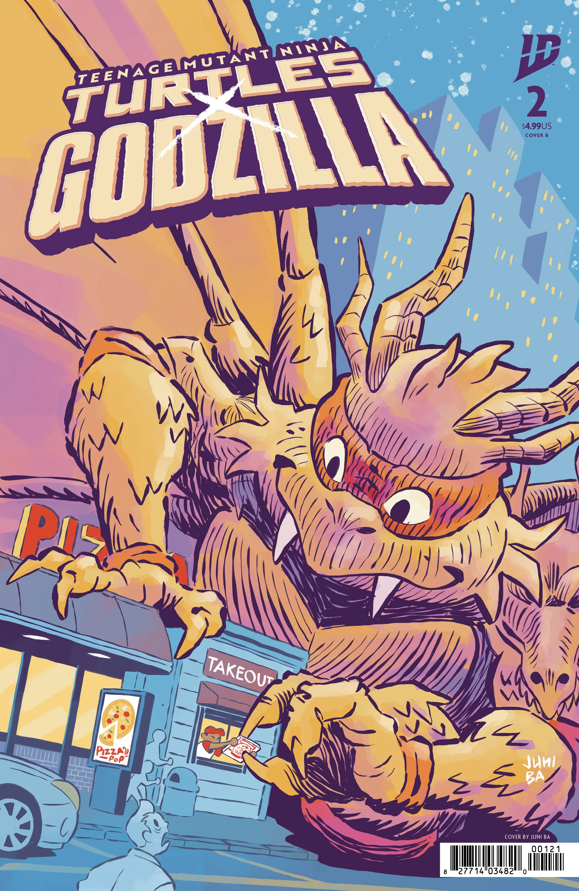 Teenage Mutant Ninja Turtles X Godzilla #2 Variant B (Ba)