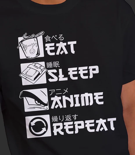 Eat Sleep Anime T Shirt 4XL