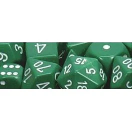 Opaque Green W/White 7 Set