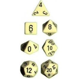 Opaque Ivory W/Black 7 Set