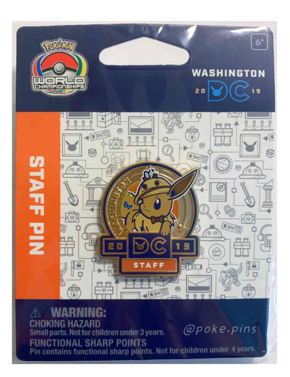 Pokemon 2019 World Championship Staff Pin - Eevee