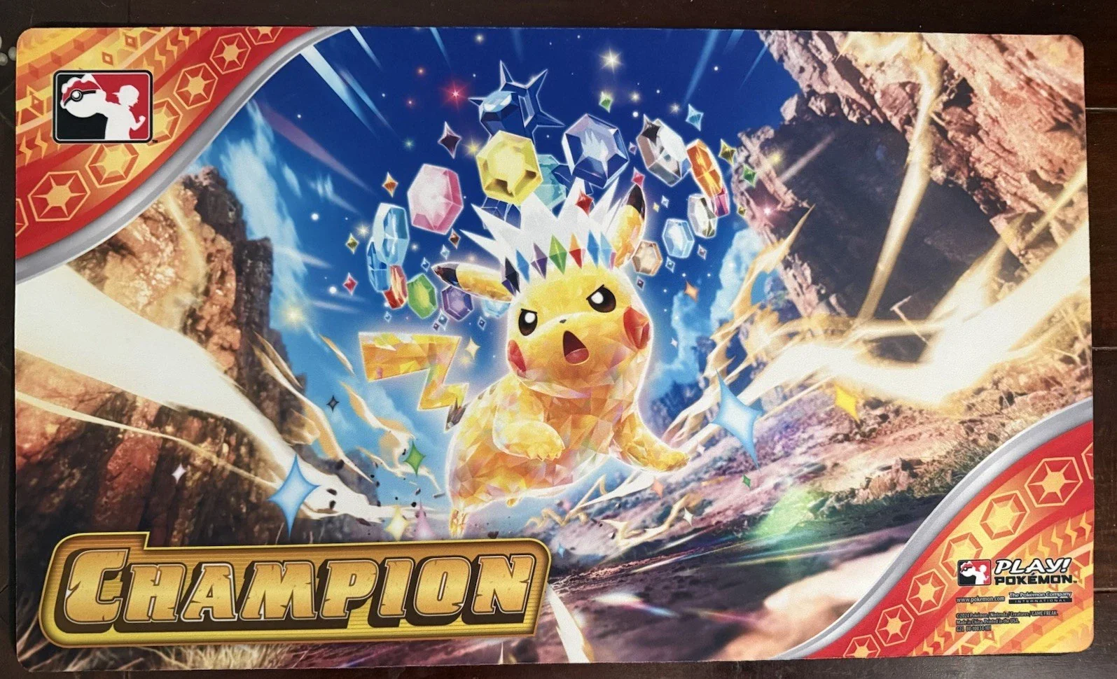 Pokemon League Cup Champion Playmat - Tera Pikachu