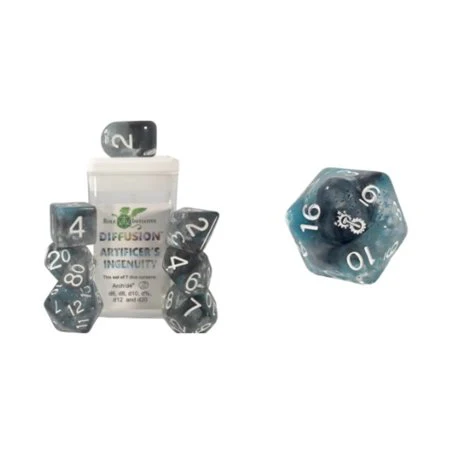 Role 4 Initiative Diffusion Poly Set - Artificers Ingenuity W/Creature Symbols (7)