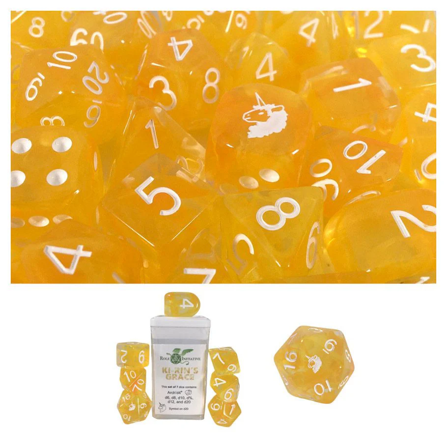 Role 4 Initiative Diffusion Poly Set - Ki-Rins Grace W/Creature Symbol (7)