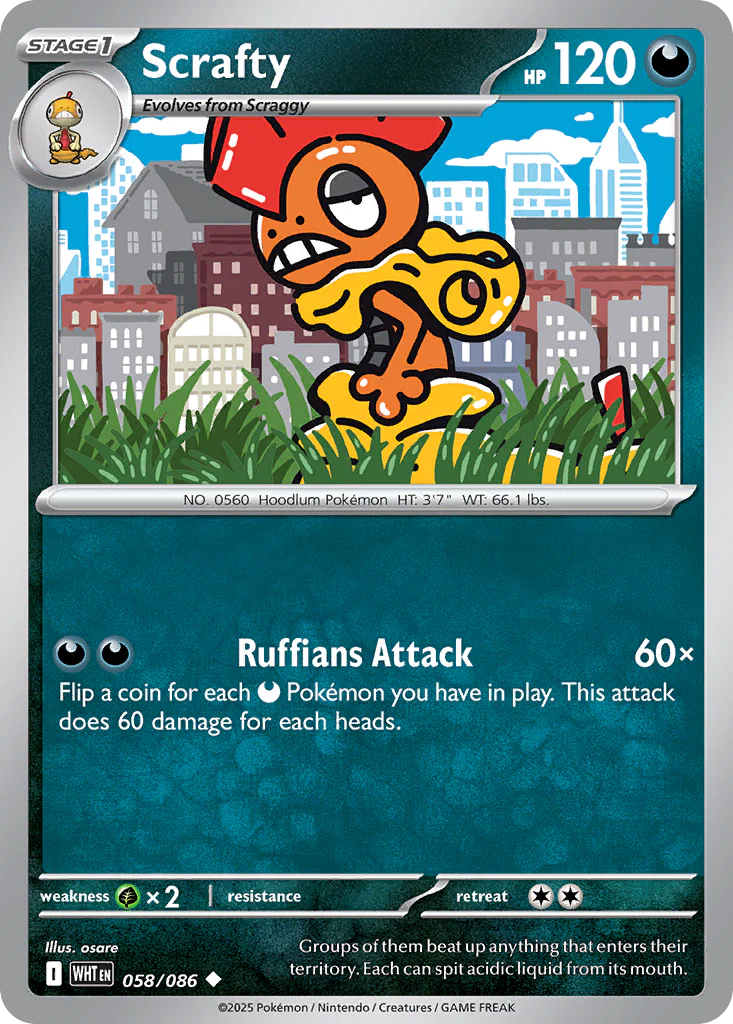 Scrafty (Master Ball Pattern) - 058/086