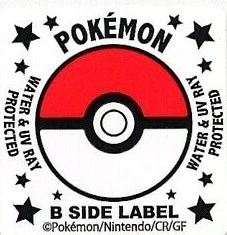 Japanese Pokemon Center - Pokemon B-Label Sticker