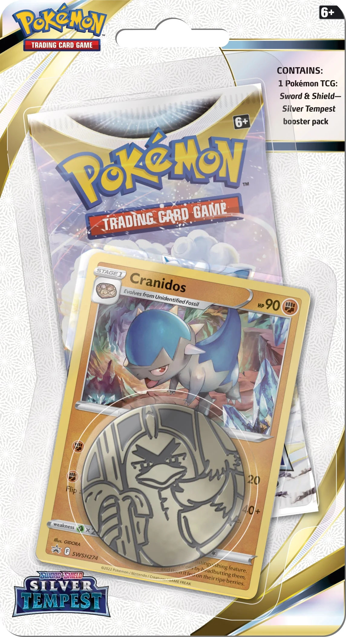 Sword & Shield - Silver Tempest Checklane Blister - Cranidos