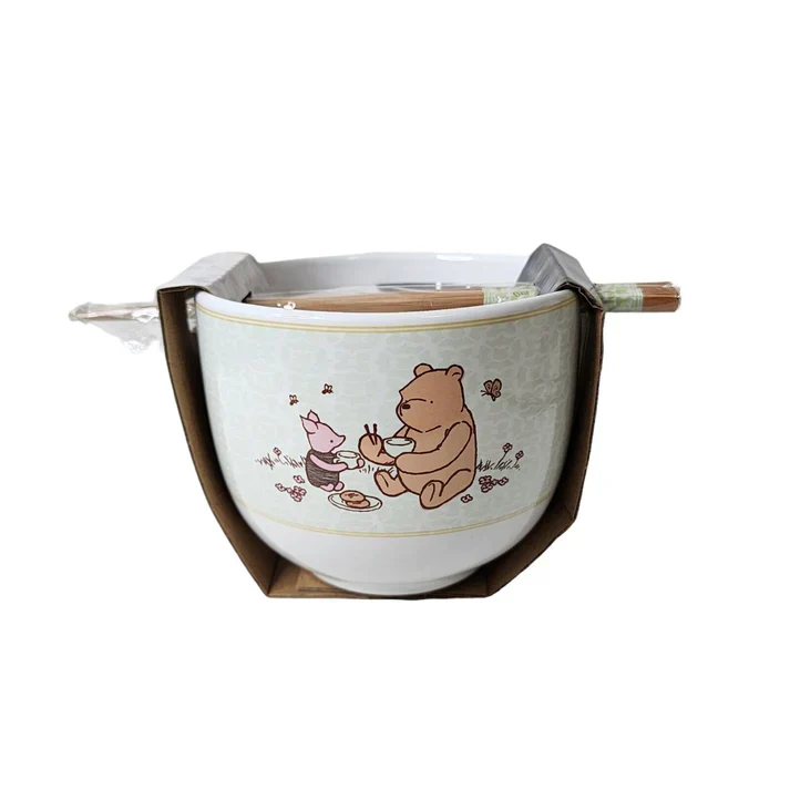 Winnie the Pooh Ramen Bowl & Chopsticks - Pooh & Piglet
